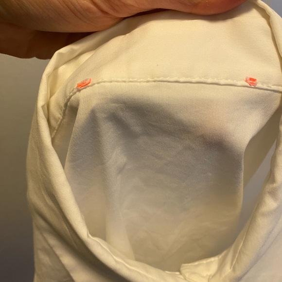 2 FOR $25 Smarteez White Tunic Blouse Cotton Metal Buttons High Low Oversized S - Picture 5 of 7